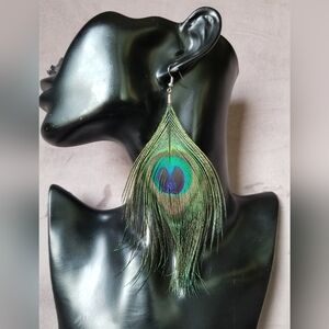 Peacock Totem Earrings 2